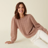 Mohair fancy stitch jumper - Camelia