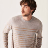 Round-neck striped cashmere sweater - Auguste