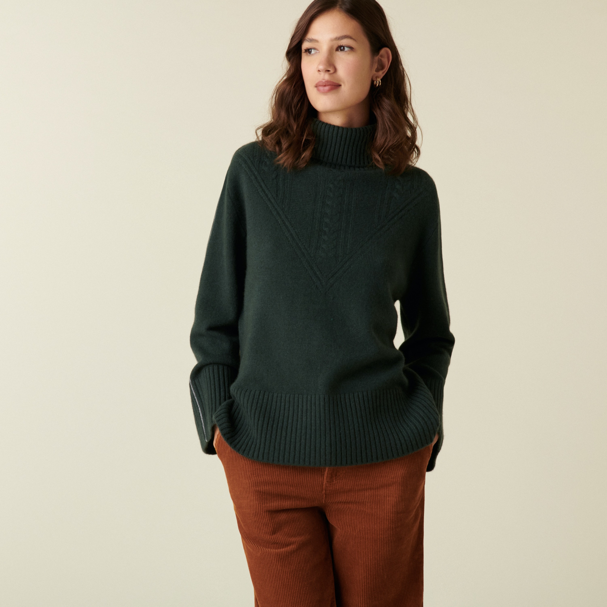 Laura Khaki Mock Turtleneck Tunic Sweater – JUST A LITTLE WESTERN