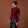 Ribbed knit high neck cashmere sweater - Carene