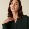 Round neck cashmere cardigan with buttoned - Adelys
