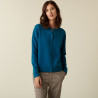Round neck cashmere cardigan with buttoned - Adelys
