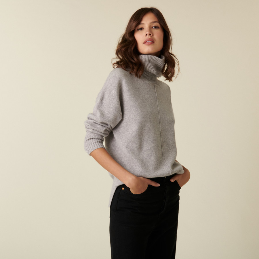 3-ply cashmere turtleneck sweater - Adena