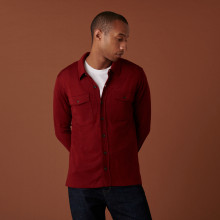 Merino wool patch pocket overshirt - Andy