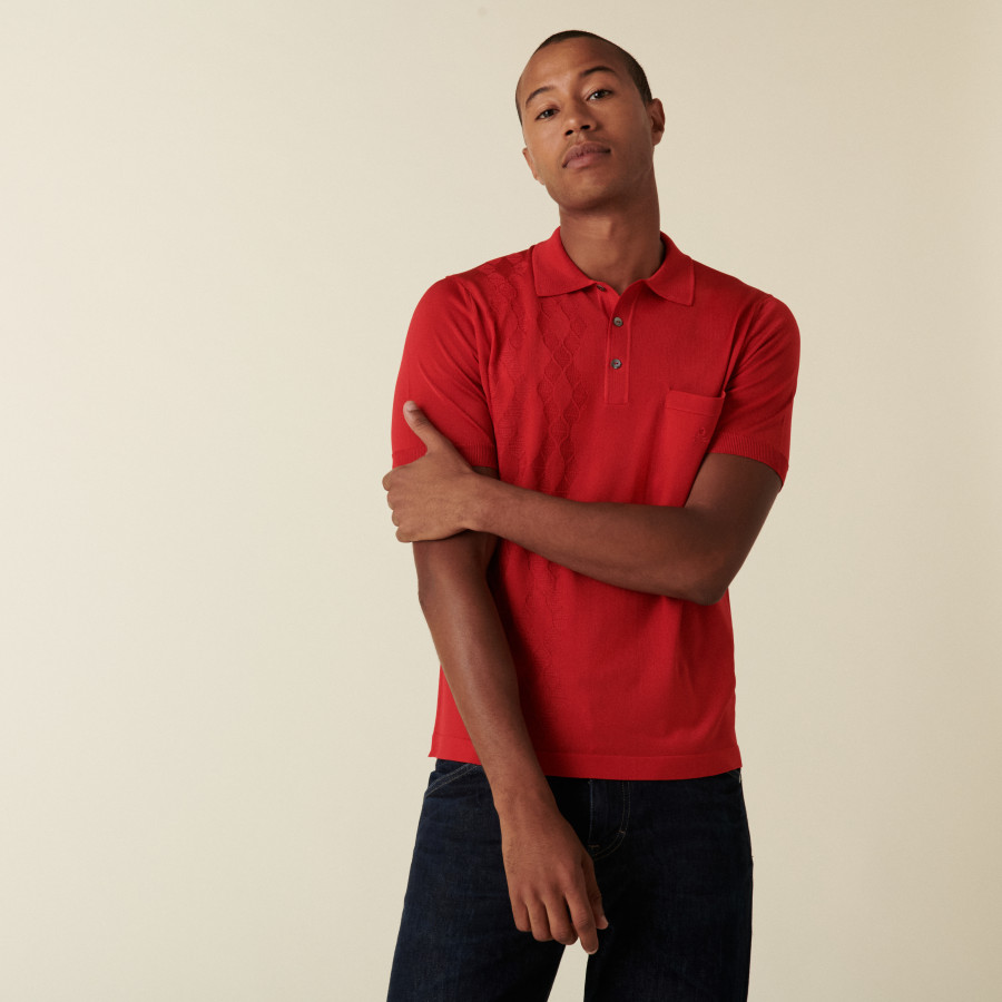 Polo en Fil Lumière à motifs - Danniel
