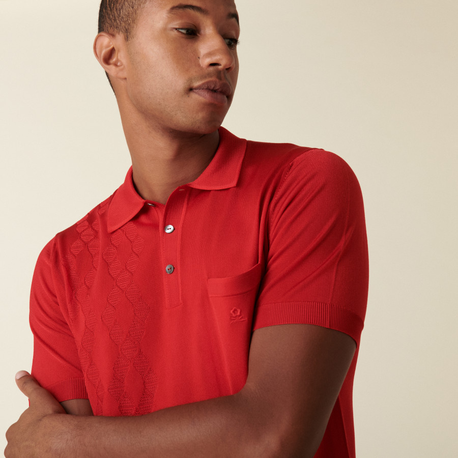 Polo en Fil Lumière à motifs - Danniel