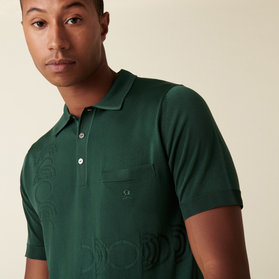 Fil Lumière polo shirt with rounded patterns - Denver