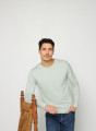 Round-neck merino wool sweater with rolled finishes - Rythme