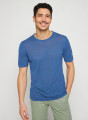 Slub linen round neck T-shirt - Renaud