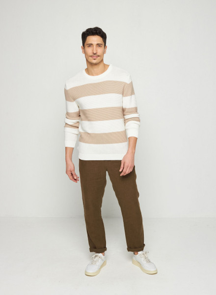 Cotton big stripes sweater - Rivage