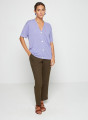 Short sleeves flamed linen cardigan - Tanya