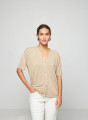 Short sleeves flamed linen cardigan - Tanya
