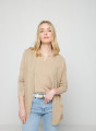 Long vest with pockets in flamed linen - Tabata