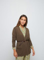 Long vest with pockets in flamed linen - Tabata