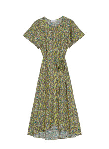 Long patterned dress in viscose warp and weft - Sefiane