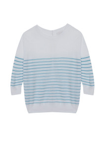 Long sleeve striped linen T-shirt - Tanguy