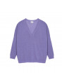 Oversized v-neck flamed linen t-shirt - Beja