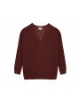 Oversized v-neck flamed linen t-shirt - Beja