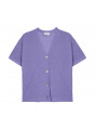 Short sleeves flamed linen cardigan - Tanya