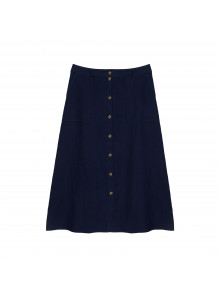 Long linen skirt with buttons - Tourya