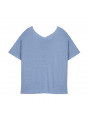 Flamed linen button back t-shirt - Tally