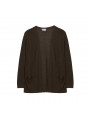 Long vest with pockets in flamed linen - Tabata