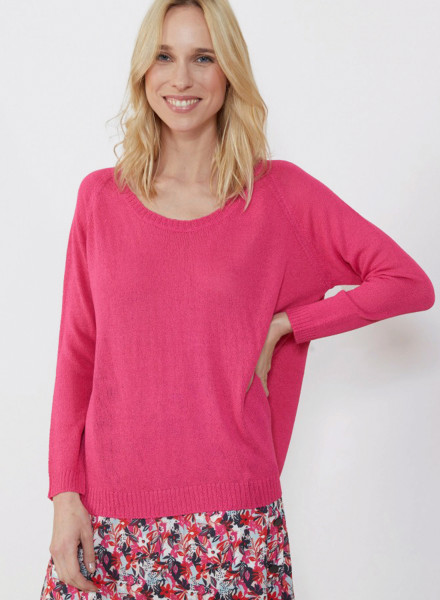 Large round-neck jersey sweater - Babouche