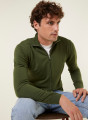 Zipped vest with logo in merino wool - Estian