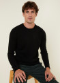 Round-neck cashmere sweater with rolled finishes - Ernest