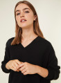 Loose sweater with V-neck slits in cashmere - Alienor
