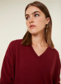 Loose sweater with V-neck slits in cashmere - Alienor