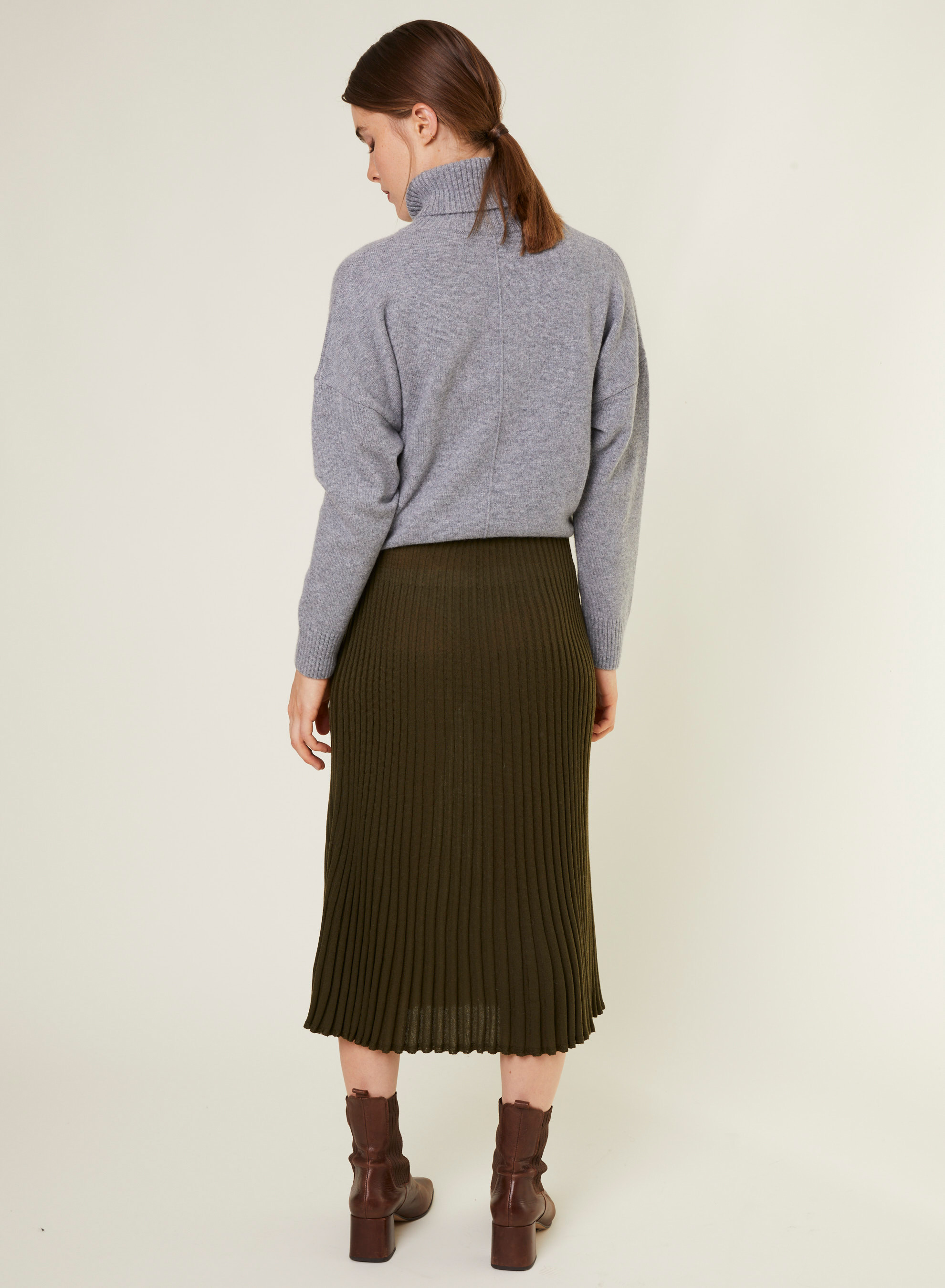 Women's Merino Wool Long Tube Skirt