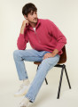 Recycled Wool and Cashmere Beaded Trucker Neck Sweater - English