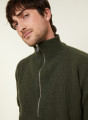Recycled Wool and Cashmere Beaded Trucker Neck Sweater - English