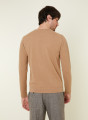 Round-neck cashmere sweater with rolled finishes - Ernest