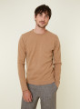 Round-neck cashmere sweater with rolled finishes - Ernest