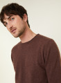 Round-neck cashmere sweater with rolled finishes - Ernest