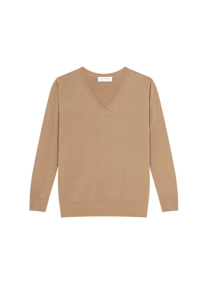 Merino wool V-neck sweater - Arya