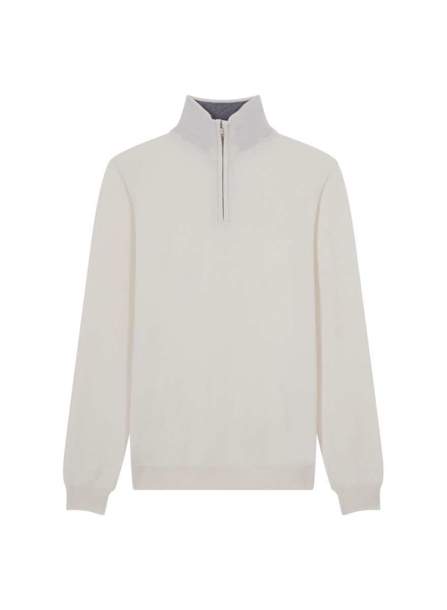 Cashmere sweater with trucker collar - Emile