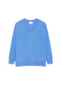 Loose sweater with V-neck slits in cashmere - Alienor