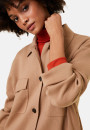 Button-down jacket with merino wool pockets - Giselle
