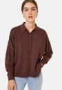 Merino wool polo neck button-down jacket - Gabriella