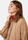 Merino wool polo neck button-down jacket - Gabriella