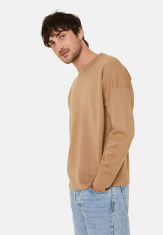 Loose-fit round-neck sweater in merino wool - Felix