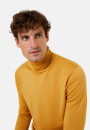 Turtleneck sweater with logo in merino wool - Enzo