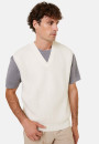 Sleeveless V-neck sweater in merino wool - Felipe