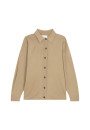 Merino wool polo neck button-down jacket - Gabriella