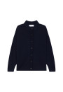 Merino wool polo neck button-down jacket - Gabriella