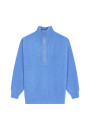 Recycled Wool and Cashmere Beaded Trucker Neck Sweater - English