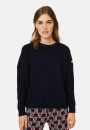 Merino wool round neck buttoned shoulder sweater - Gao